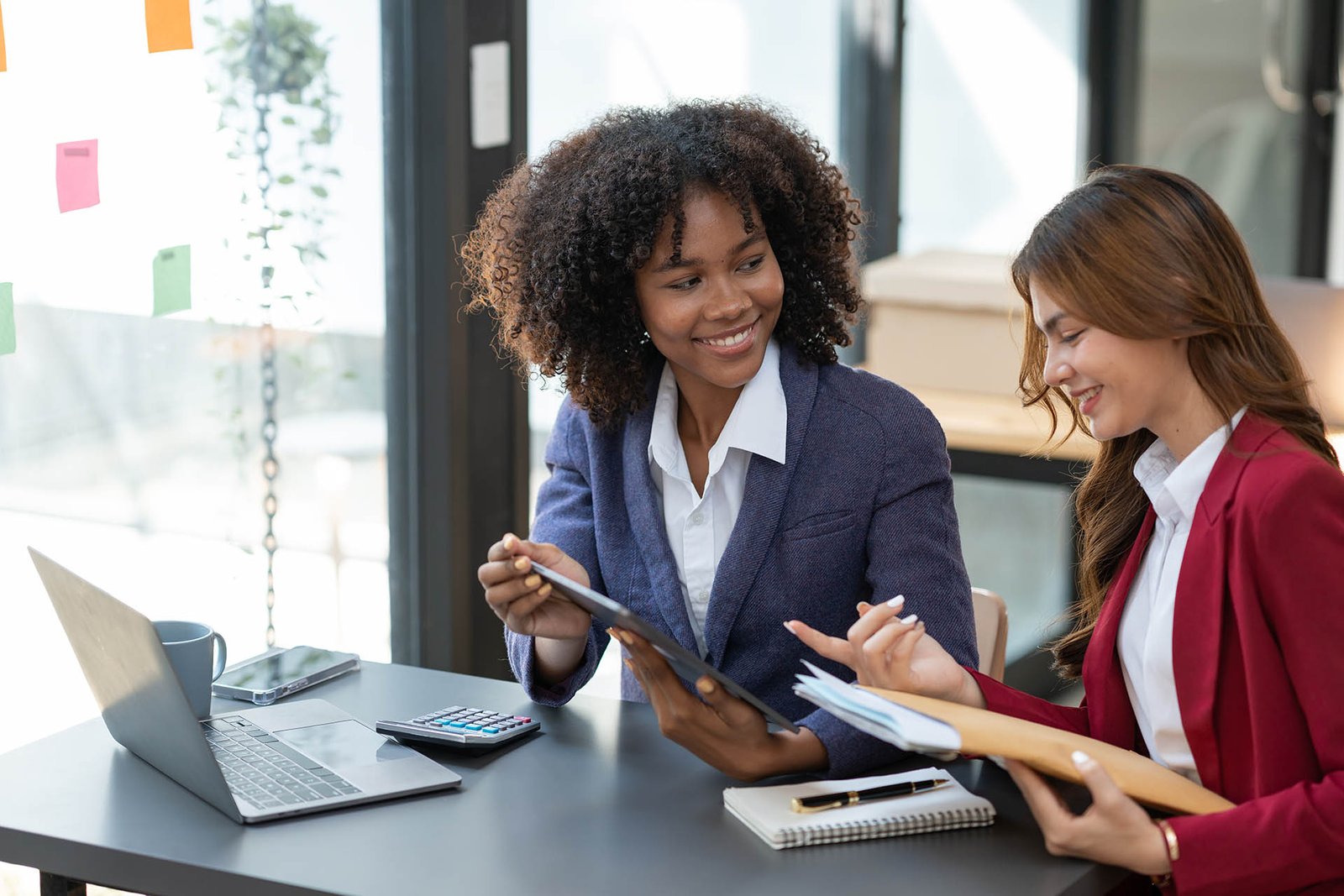 Asian and African young entrepreneurs Africans brainstorming on